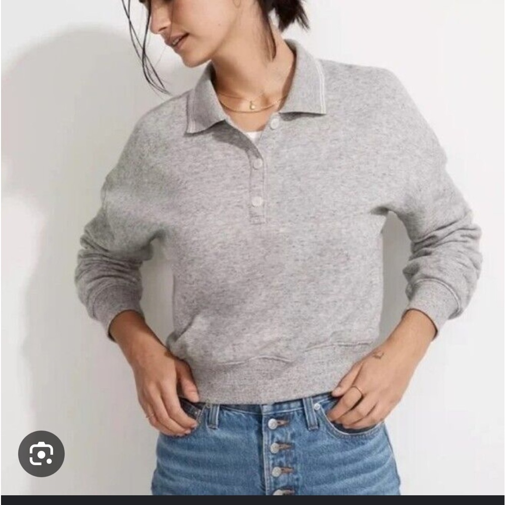 Mwl betterterry cropped polo sweatshirt